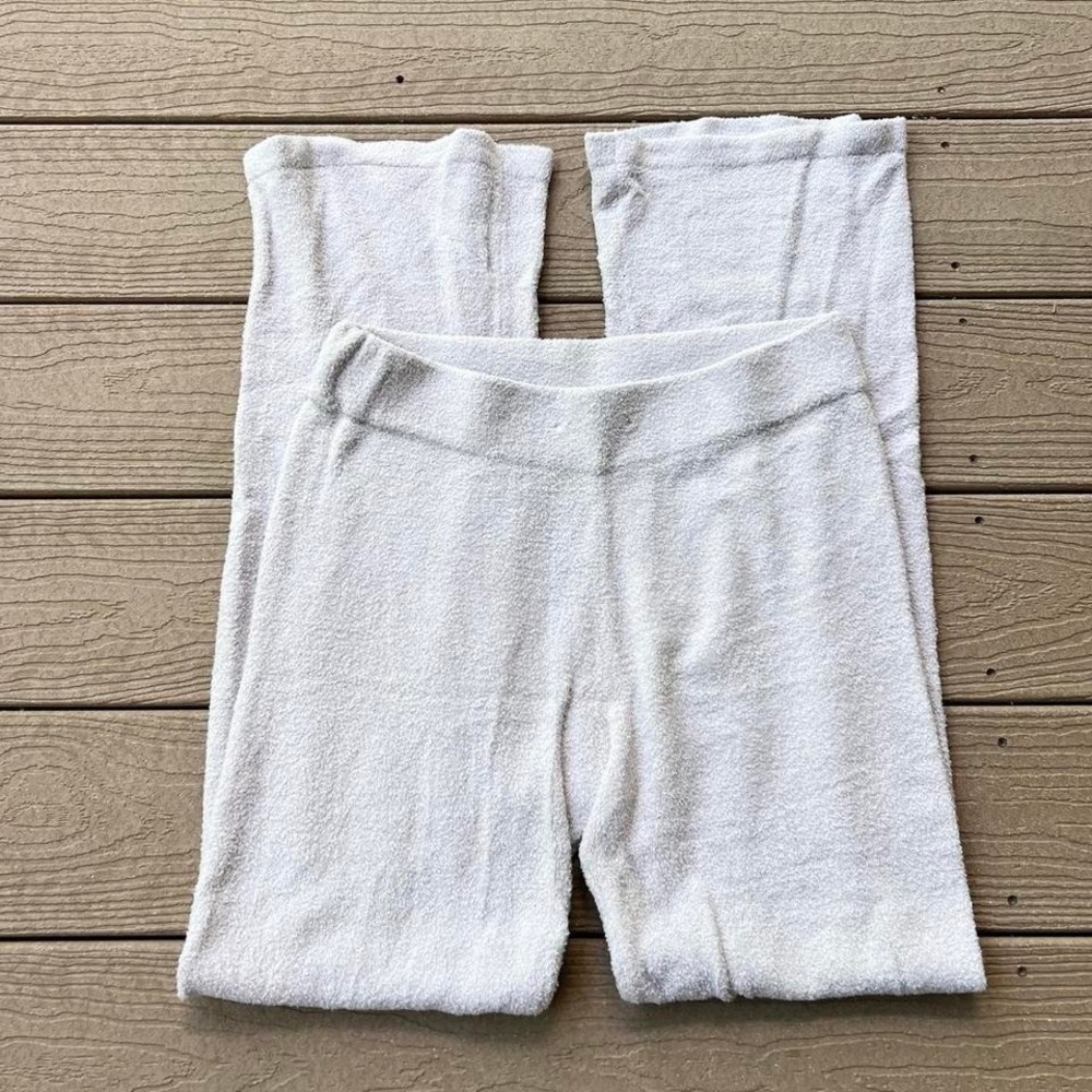 Barefoot Dreams CozyChic Lite Taupe Flare Leg Loungewear Pants Size XS